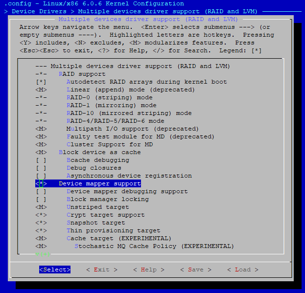 kernel dev mapper lvm