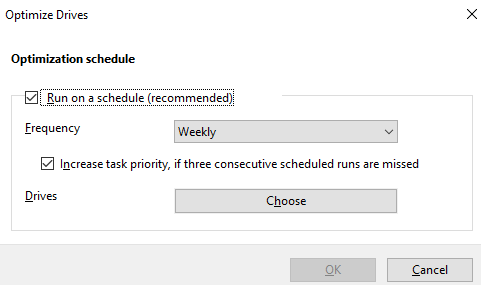 Proxmox enable trim discard vm optimise windows schedule