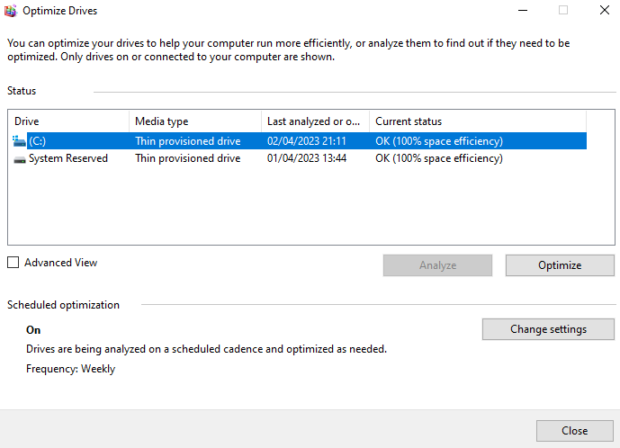 Proxmox enable trim discard vm optimise windows