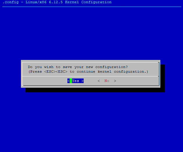 kernel save changes