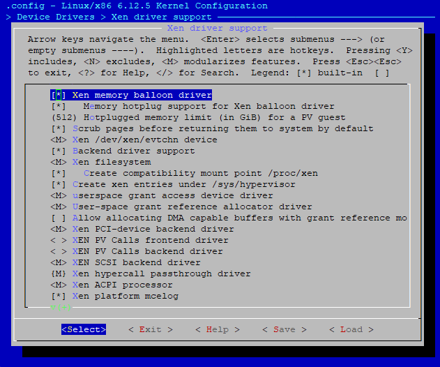 kernel XEN driver support modules