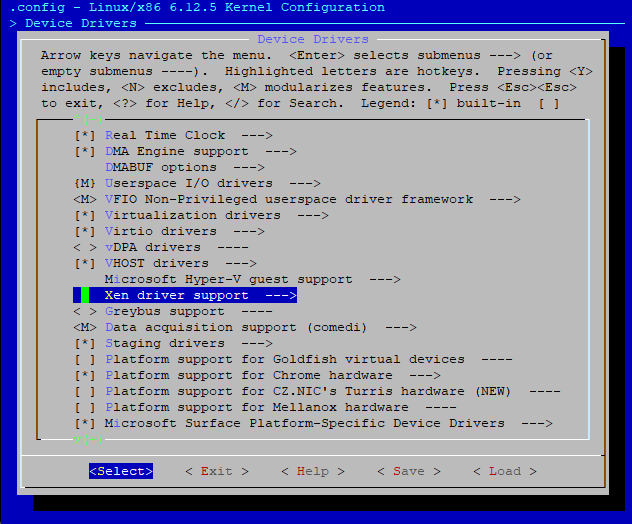 kernel XEN driver support