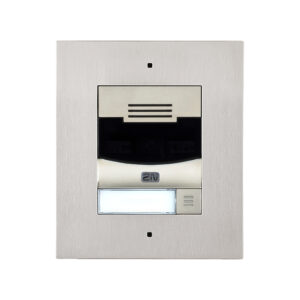 2N IP Solo with Camera Flush Mount - Brushed Nickel (inc frame - requires 9155017) - Image 1
