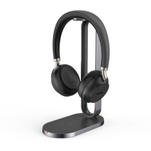 Yealink BH72 Bluetooth Headset with Charging Stand - Black (Teams Variant) - Image 1