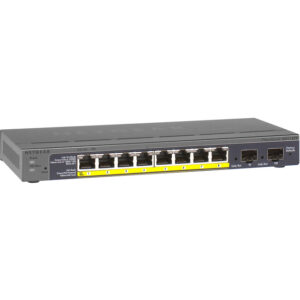 Netgear 8 Port (PoE), 2x SFP, 10/100/1000, Smart Switch - Image 1