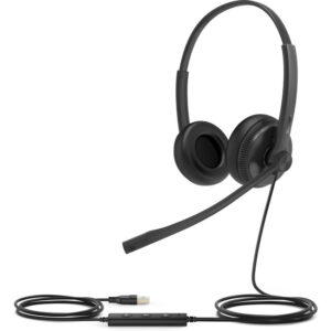 Yealink UH34 Dual USB Headset with leatherette ear cushion (UC Edition) - Image 1